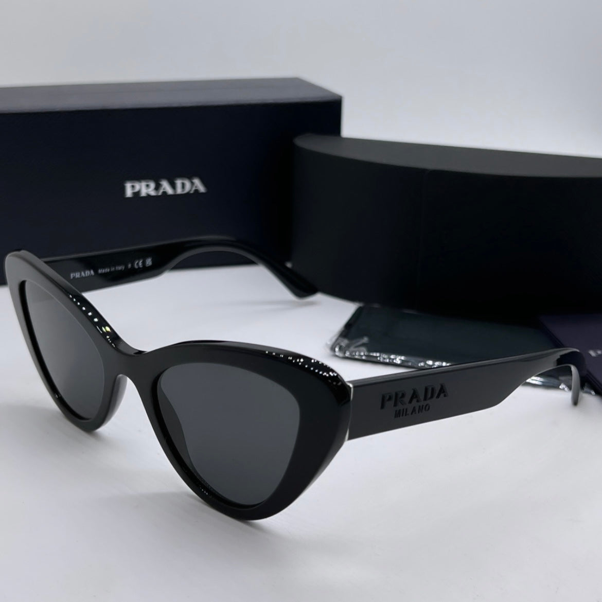 Prada PR13YS Cat Eye Sunglasses in Black