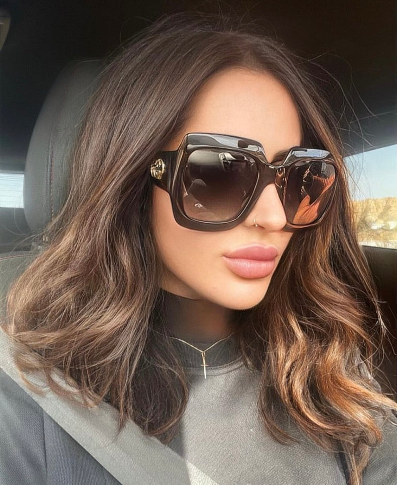 Gucci GG0053SN Oversized Square Sunglasses in Black