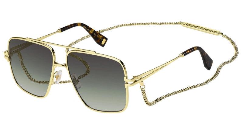 Marc Jacobs MJ 1091/N/S Green Gradient Aviator Chain Sunglasses