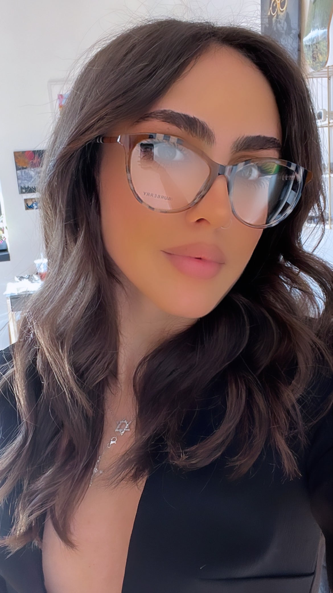 Burberry BE2325 Aiden Check Print Cat Eye Eyeglasses Frames
