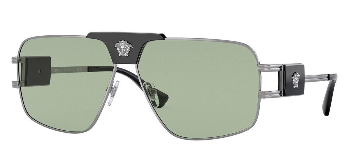 Versace VE2251 Medusa Aviator Sunglasses in Black Green