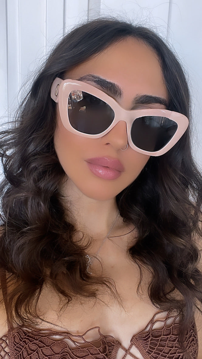 Dior Bobby B1U Cat Eye Sunglasses in Nude Beige