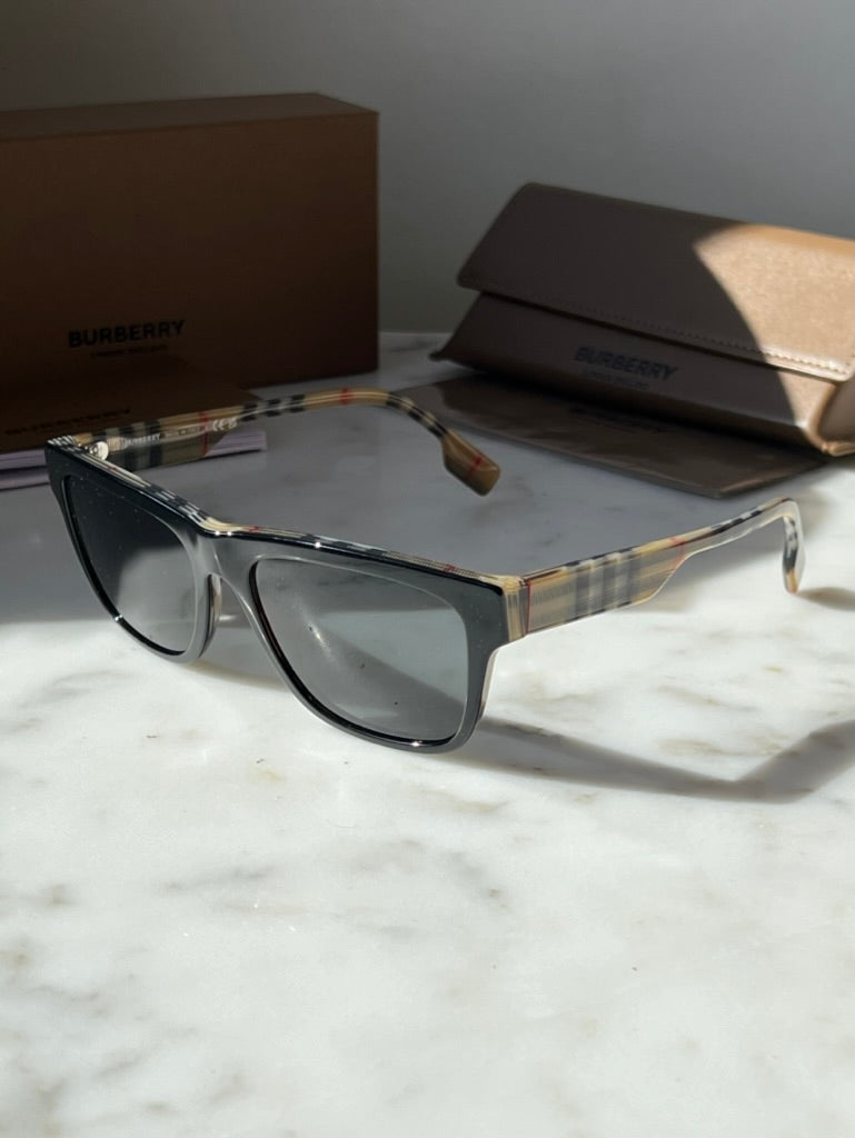 Burberry BE4293 Black Checked Sunglasses