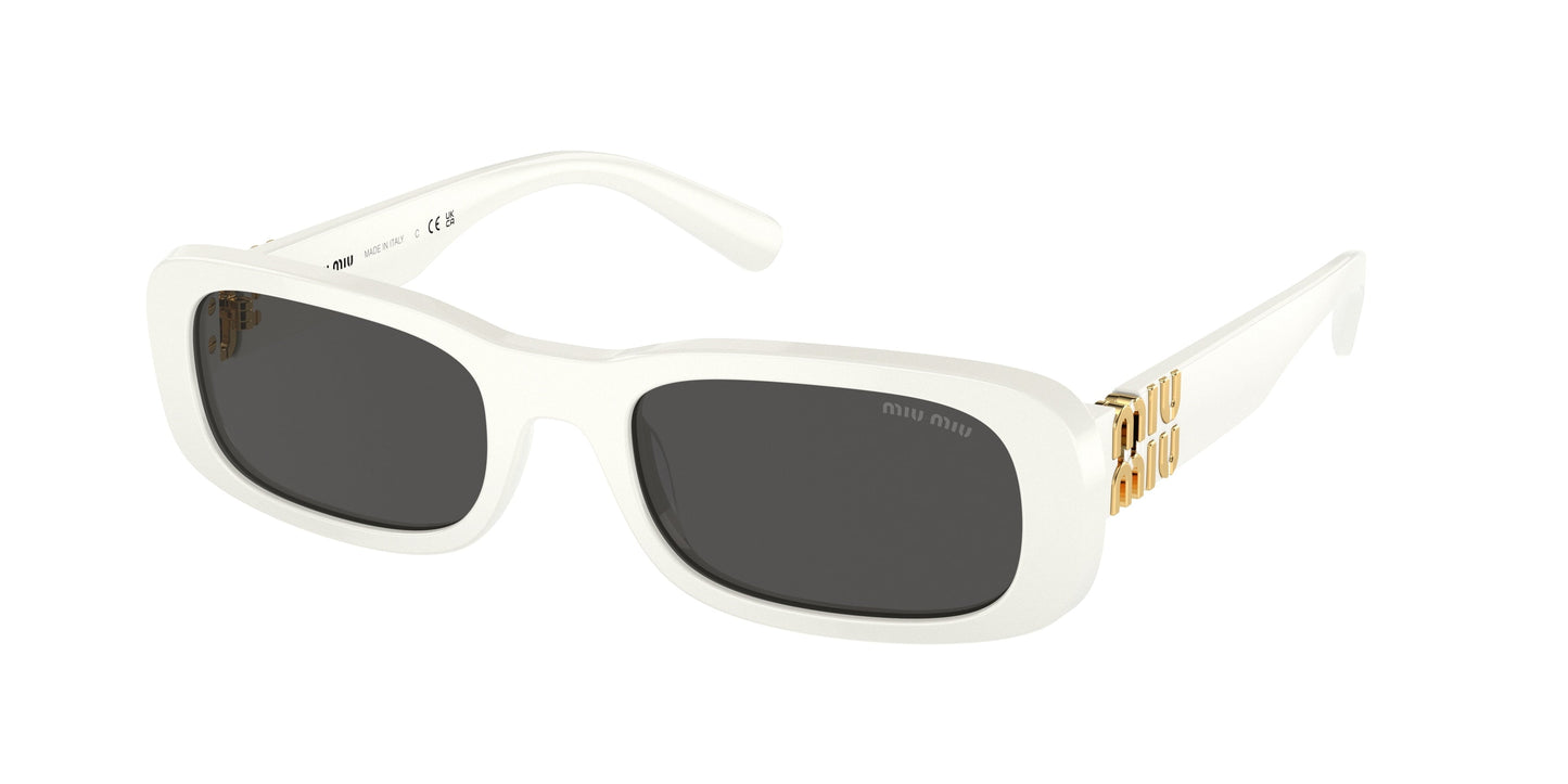 Miu Miu MU08ZS White Gold Slim Sunglasses