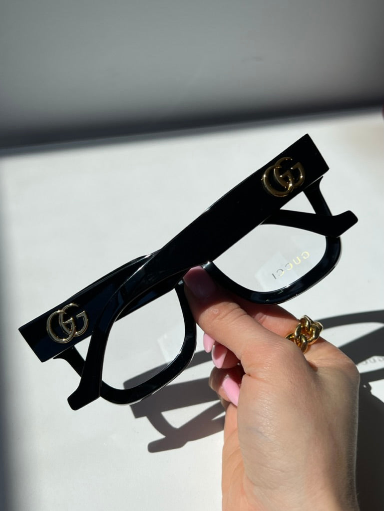 Gucci GG1549O Thick Rim Square Frames in Black