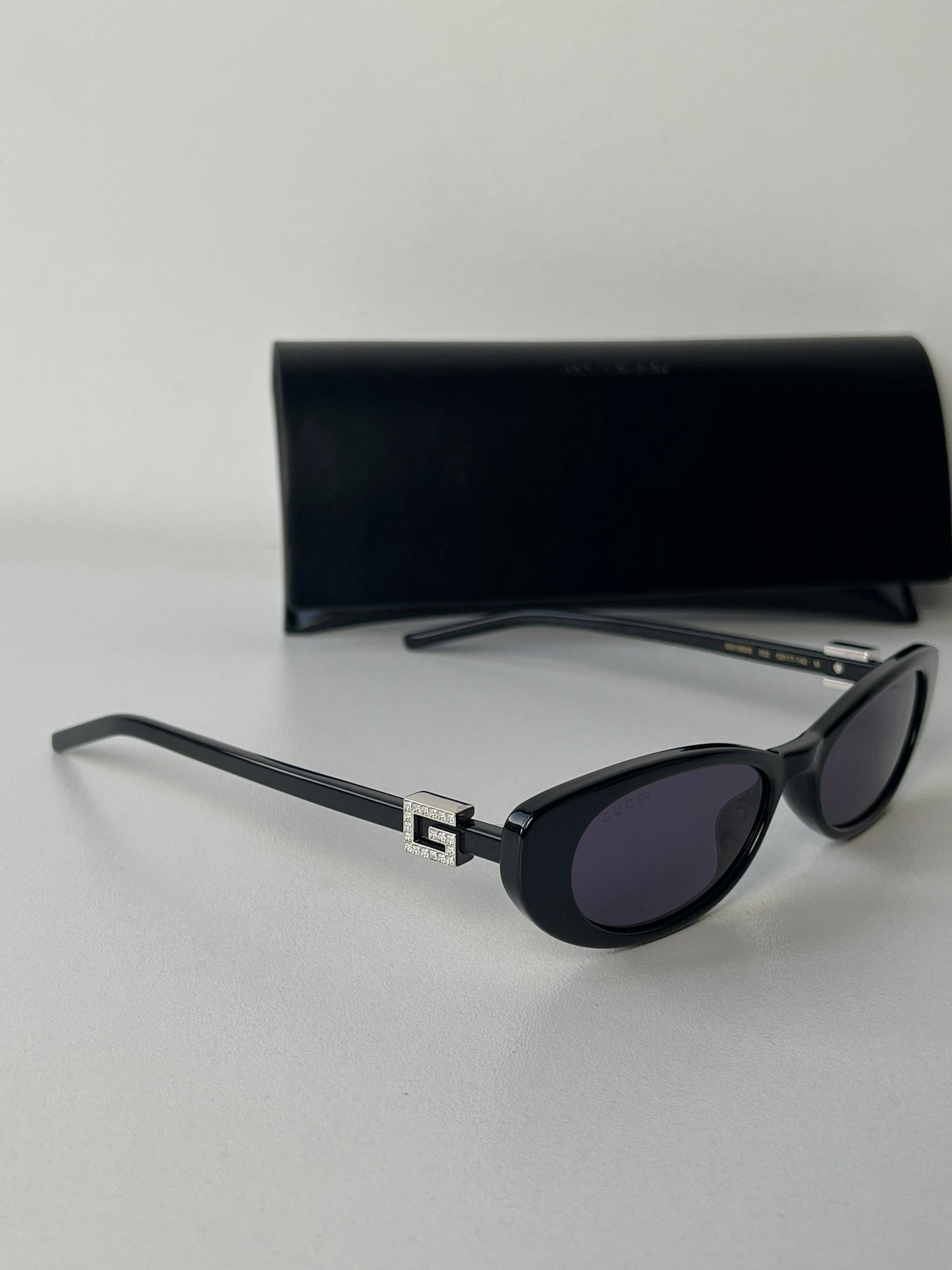 Gucci GG1680S Black Oval Crystal Sunglasses