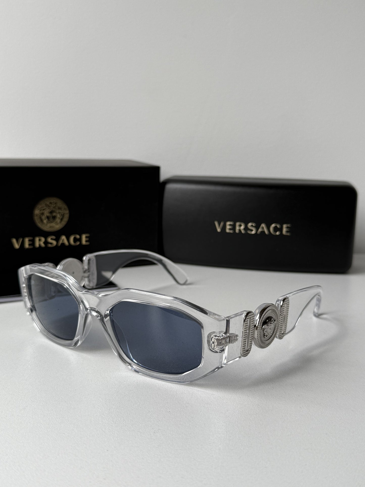 Versace VE4361 Biggie Sunglasses in Crystal Clear