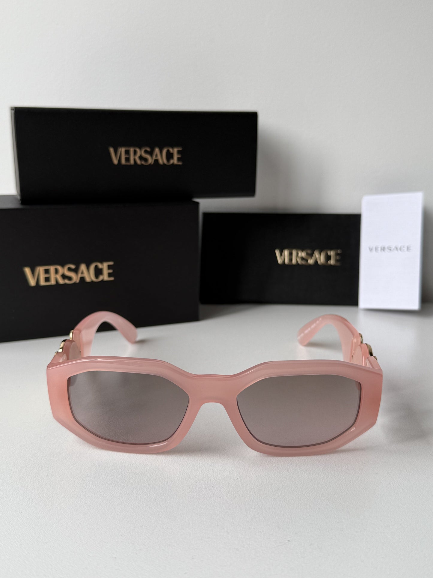 Versace VE4361 Biggie Sunglasses in Nude Opal