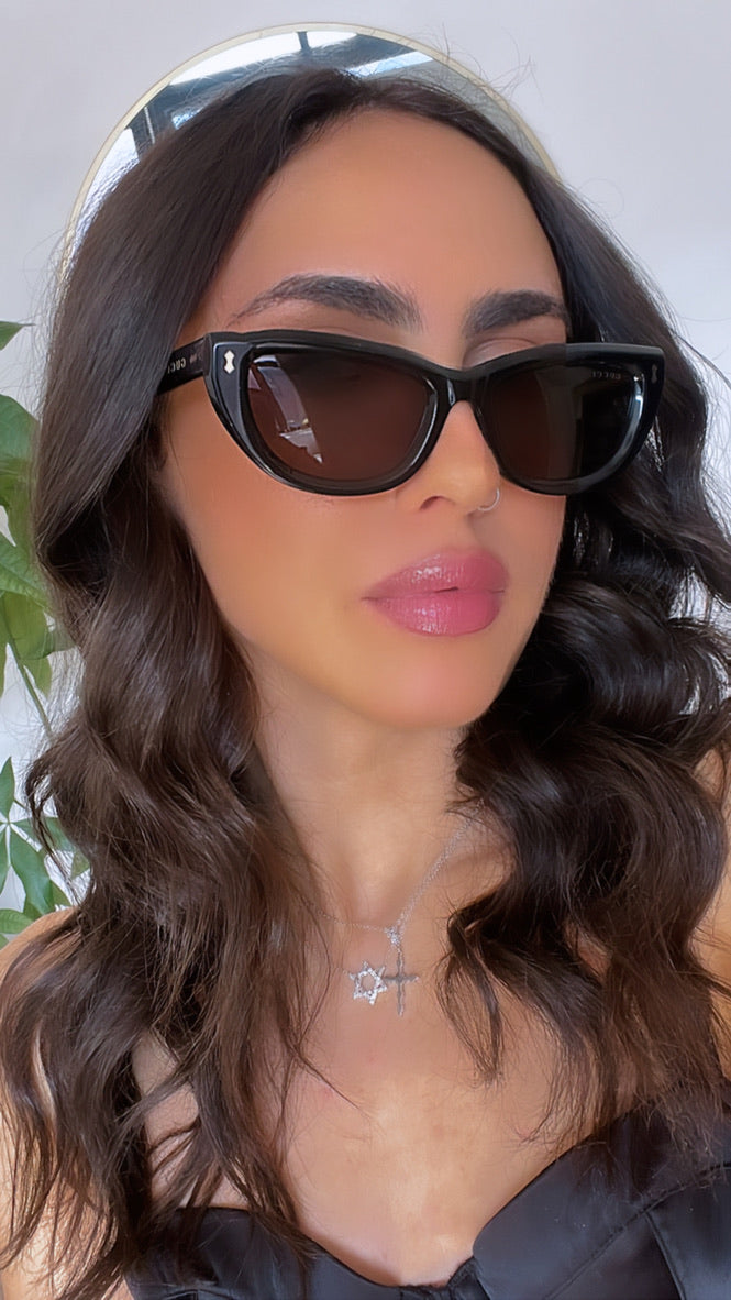 Gucci GG1521S Black Cat Eye Sunglasses