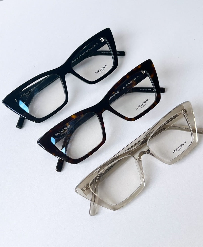 Saint Laurent SL276 Mica Cat Eye Eyeglasses Frames in Black