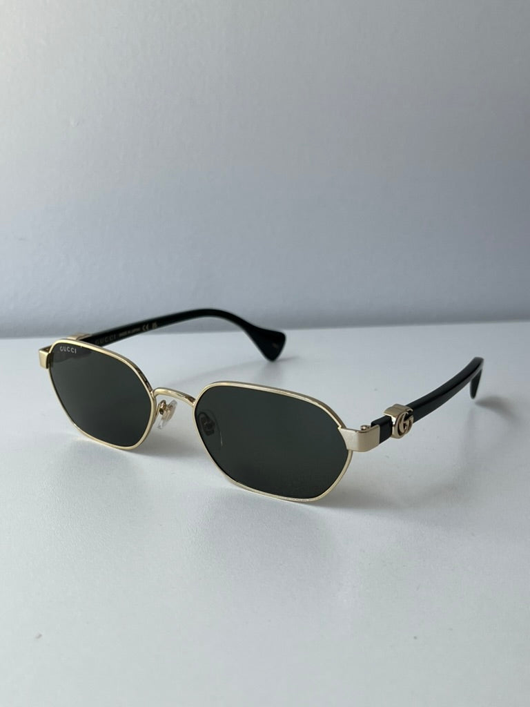 Gucci GG1593S Metal Oval Gold Sunglasses