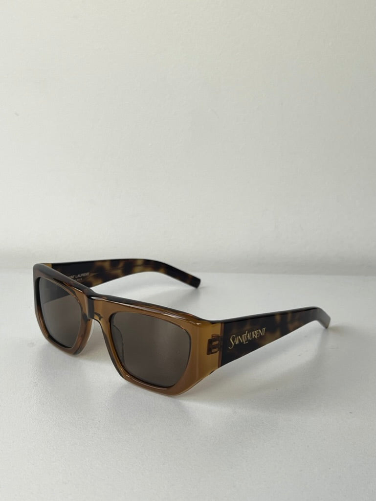 Saint Laurent SL740 Sunglasses in Brown Havana
