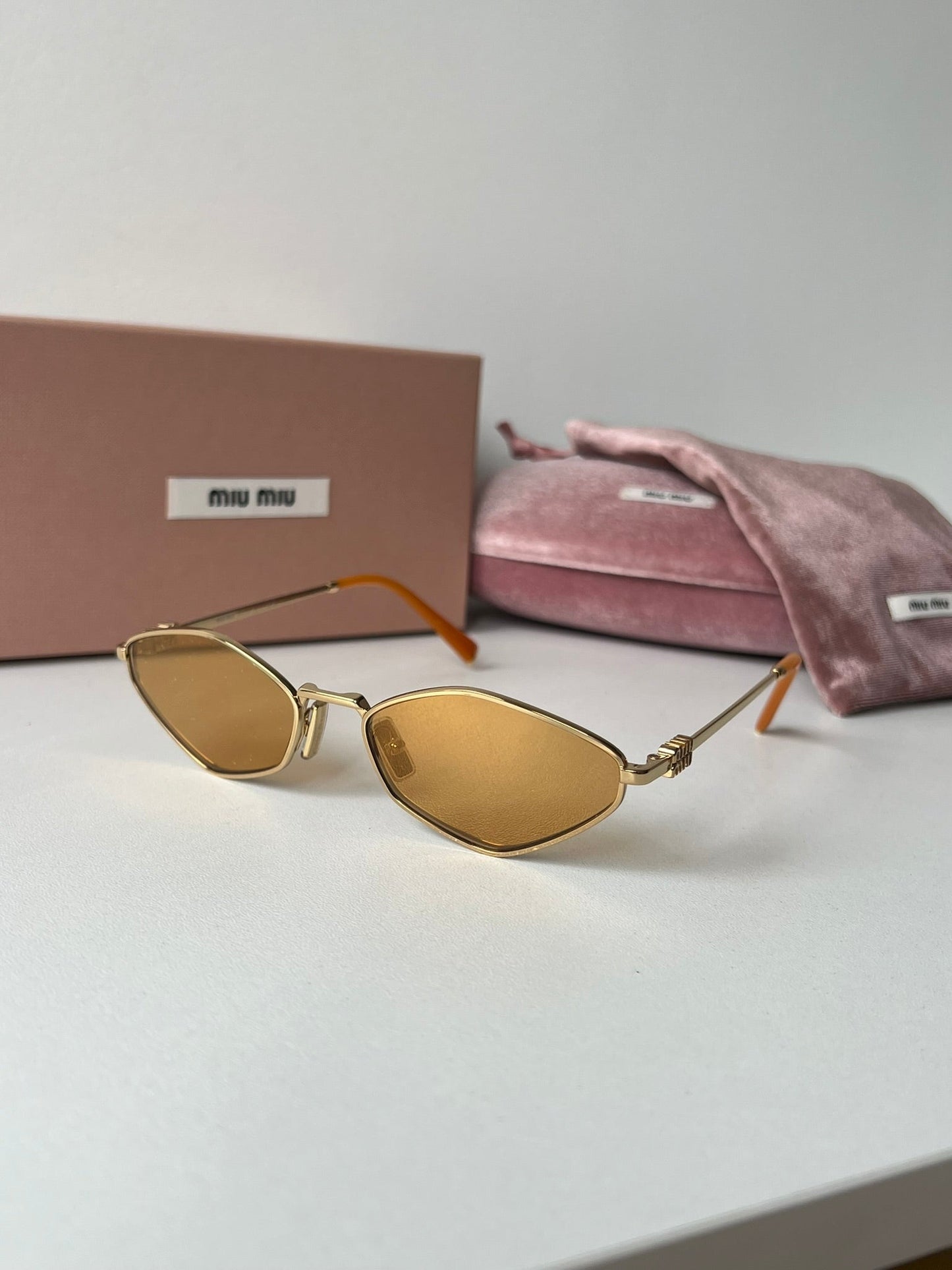 Miu Miu MU56ZS Sunglasses in Gold Mirror