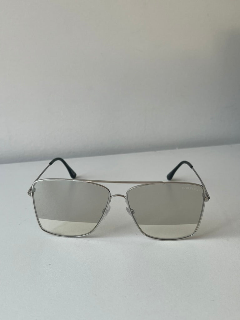 Tom Ford Magnus FT0651 Aviator Sunglasses in Silver Mirrored