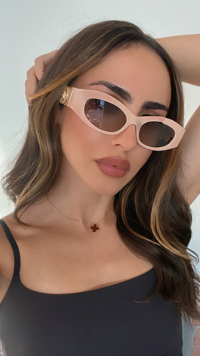Versace VE4480U Cat Eye Sunglasses in Nude