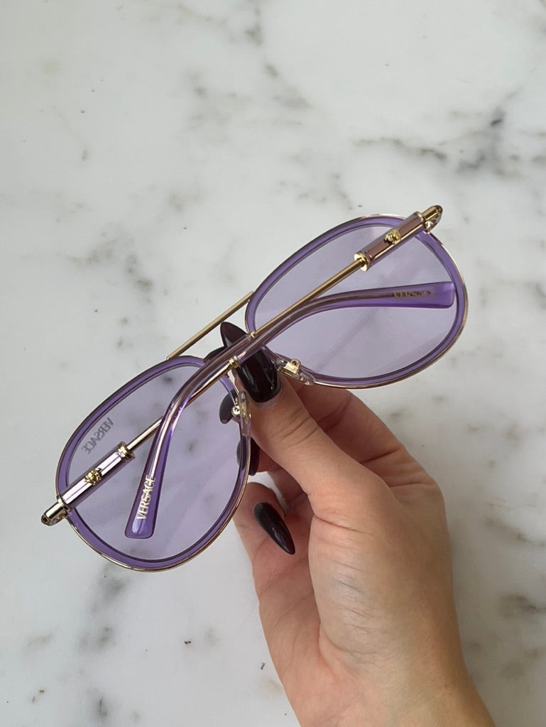 Versace VE2260 Aviator Sunglasses in Purple
