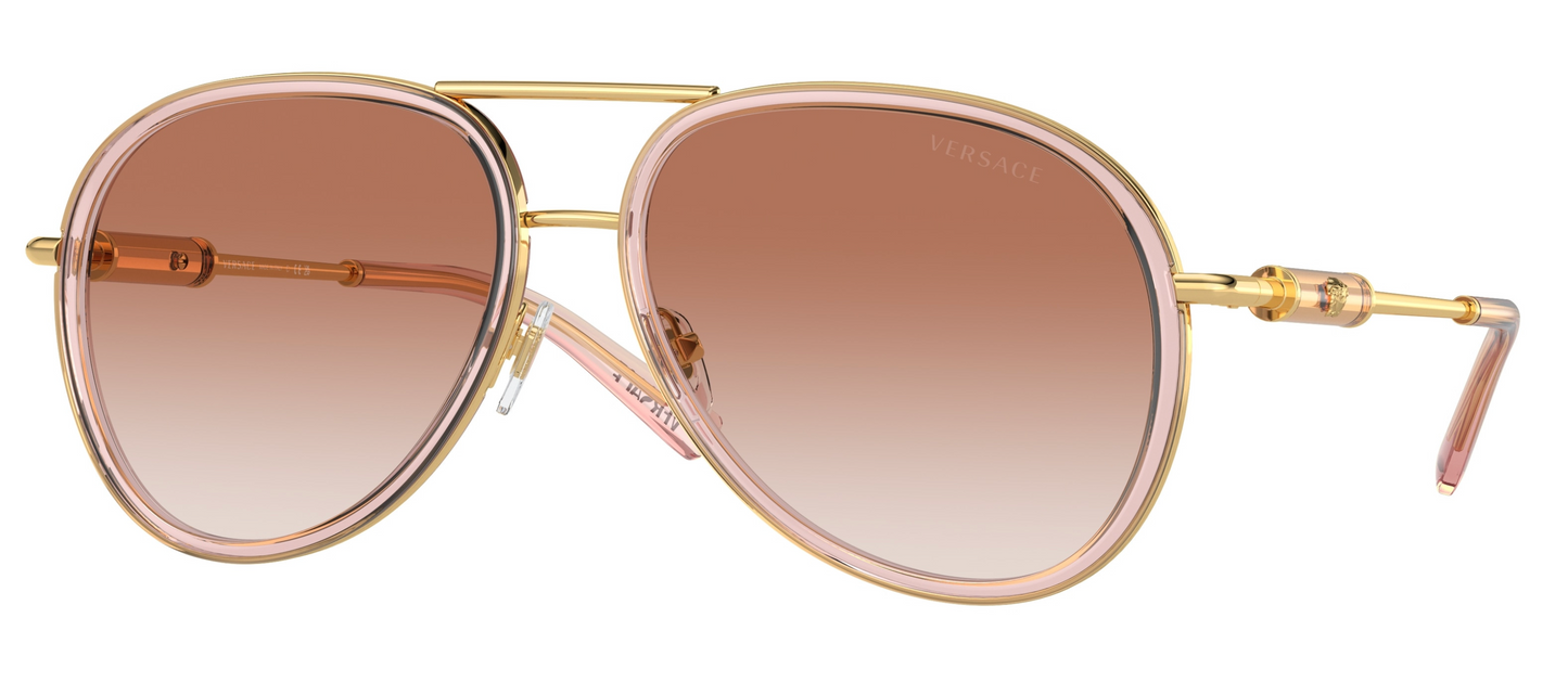 Versace VE2260 Aviator Sunglasses in Beige