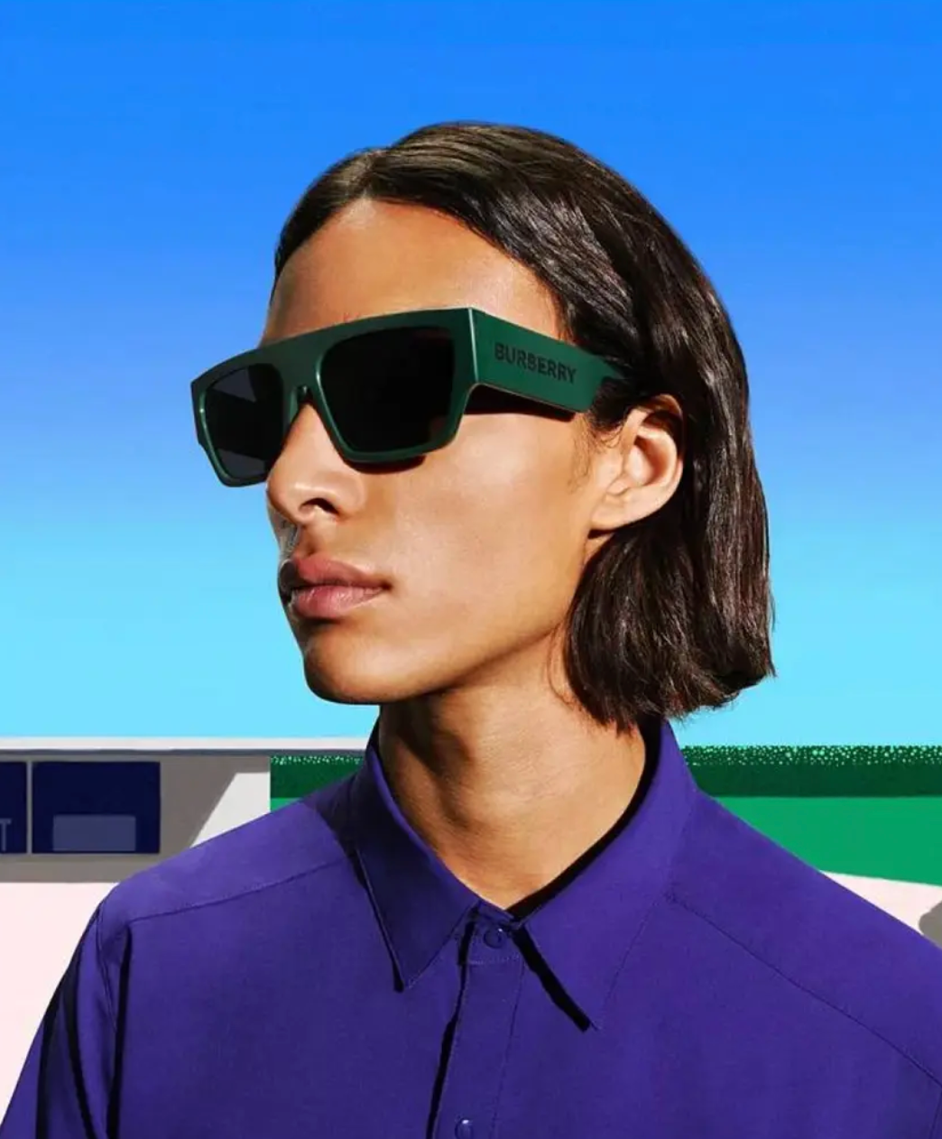 Burberry BE4397U Micah Sunglasses in Green