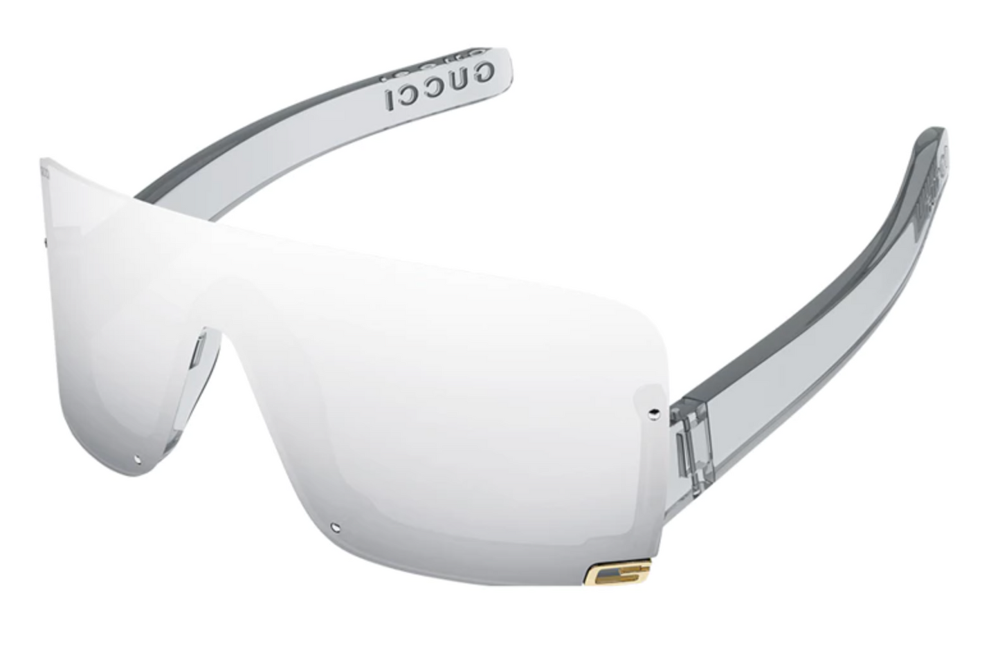 Gucci GG1637S Silver Mirror Shield Sunglasses