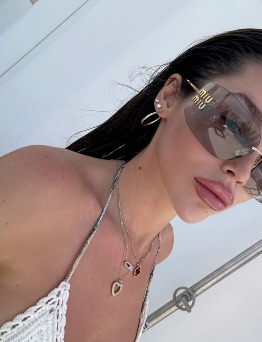 Miu Miu MU54YS Sunglasses in Light Grey