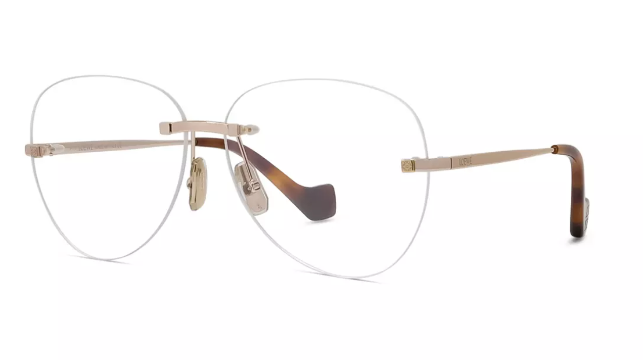 Loewe LW50025U Rimless Frames in Rose Gold