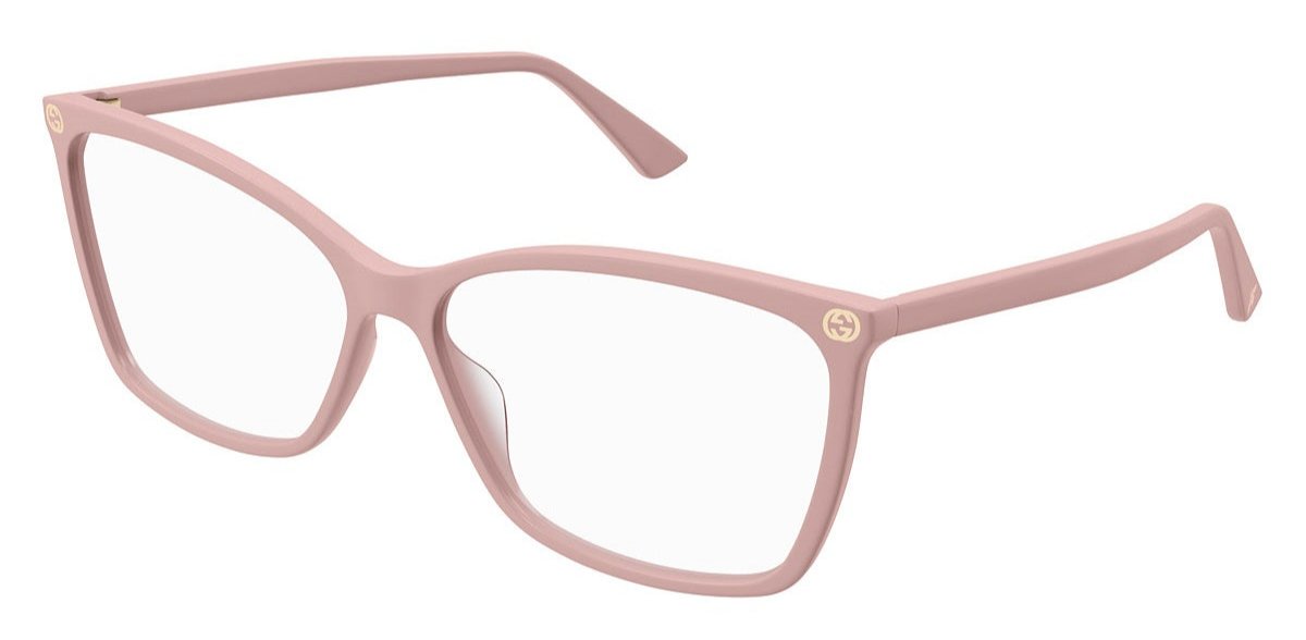 Gucci GG0025O Pink Squared Cat Eye Frames