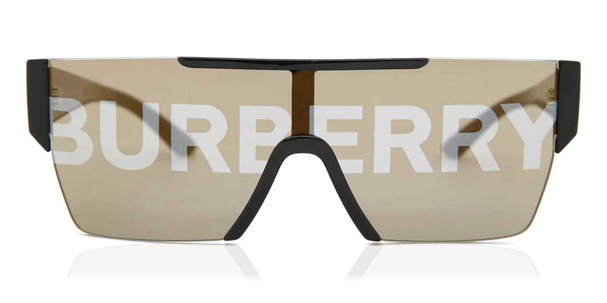 Burberry BE4291 Mirrored Shield Sunglasses in Gold