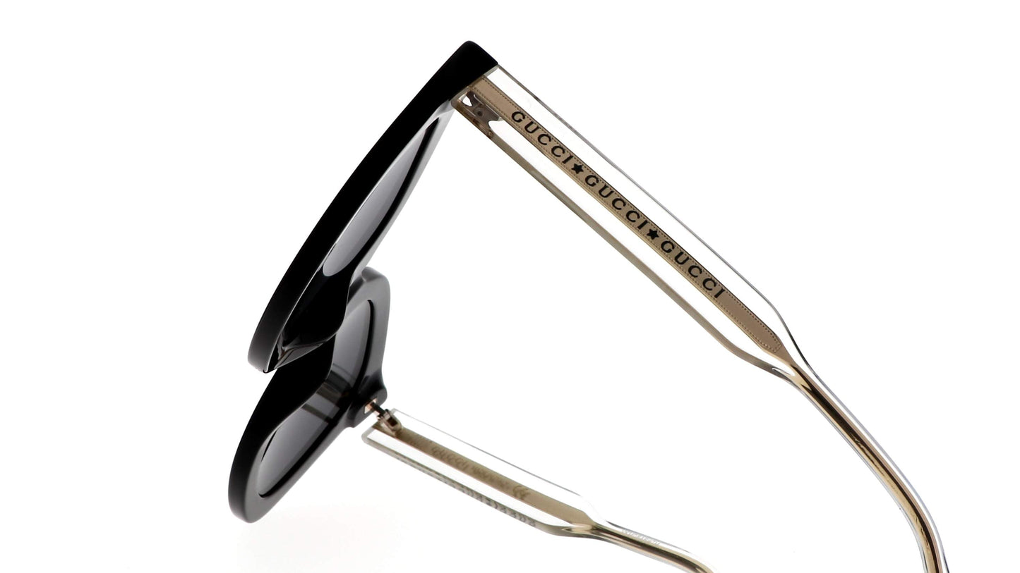 Gucci GG0564S Oversized Rounded Cat Eye Clear Leg Sunglasses
