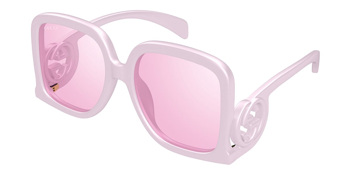 Gucci GG1326S Oversized Square Sunglasses in Pearl Pink Mirror