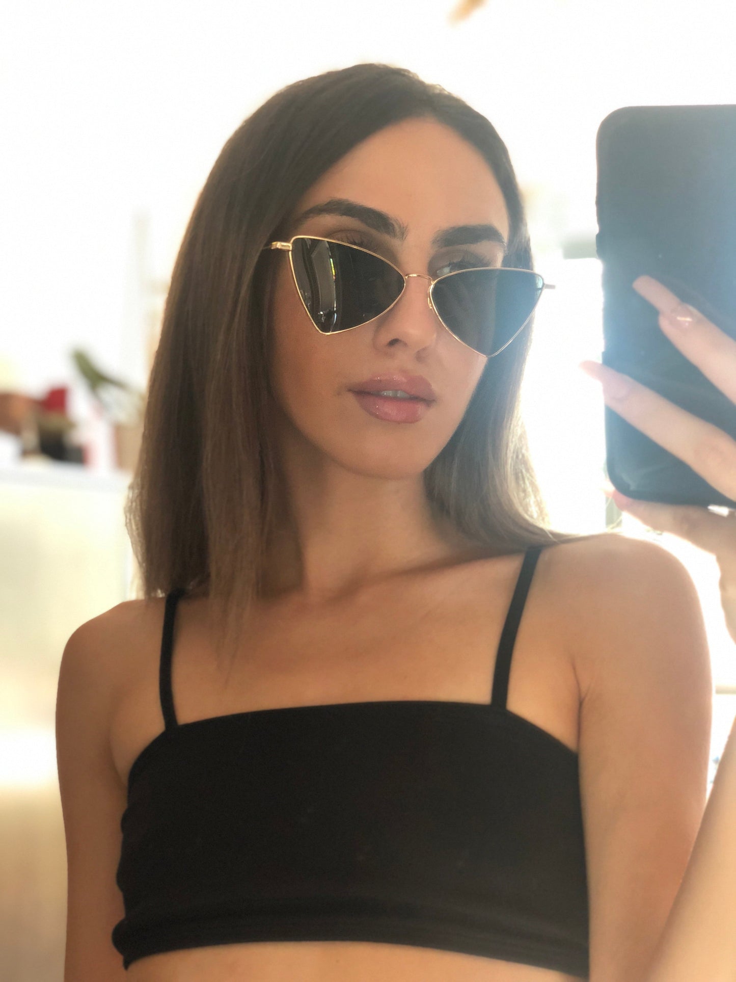 Saint Laurent SL303 Jerry Sunglasses in Gold