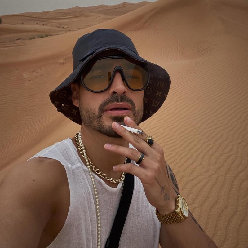 Moncler ML0184 Halometer Sunglasses in Black Yellow