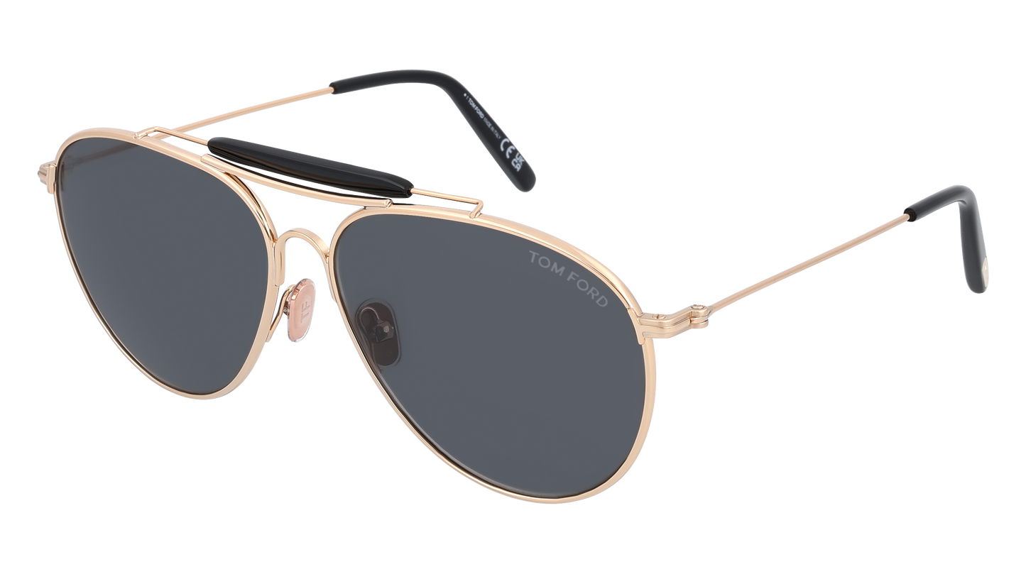 Tom Ford Raphael TF995 Aviator Sunglasses in Gold Grey