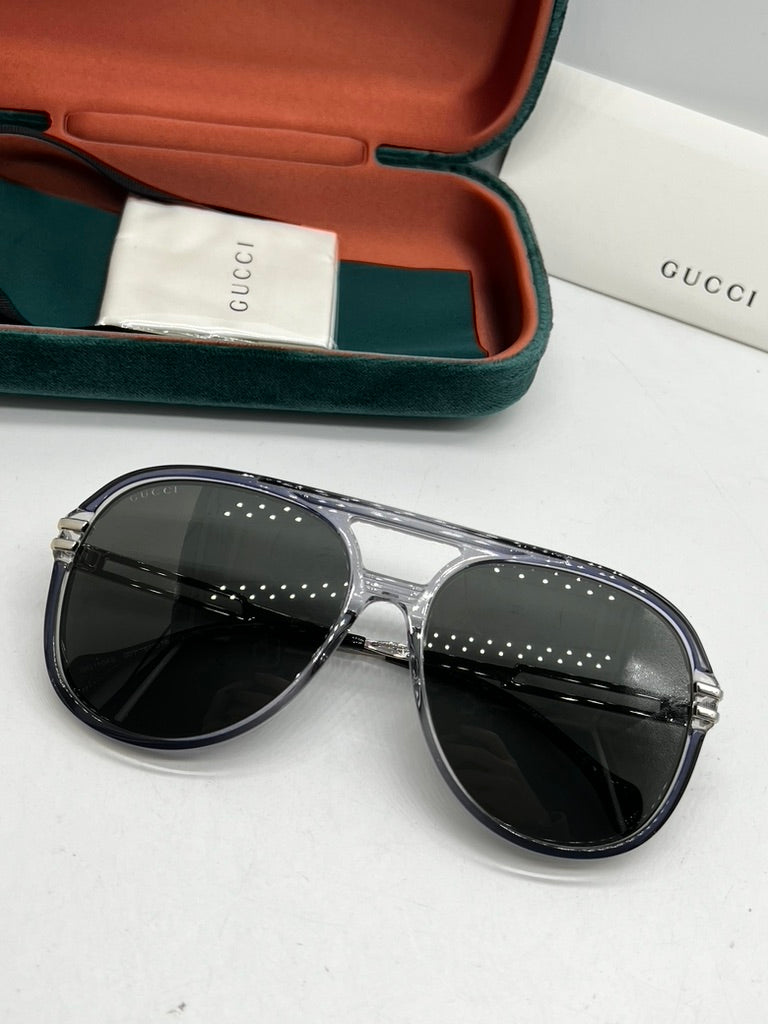 Gucci GG1104S Grey Aviator Sunglasses