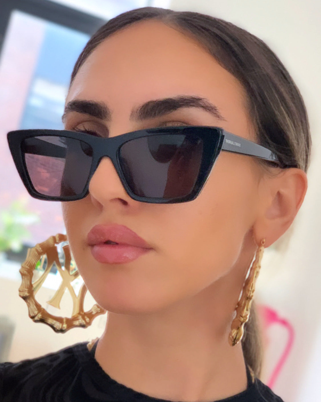 Saint Laurent SL276 Mica Cat Eye Sunglasses in Black