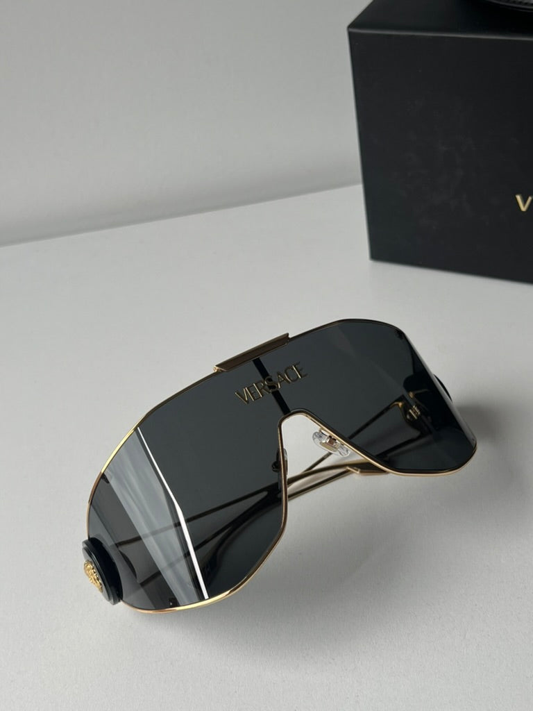 Versace VE2268 Shield Sunglasses in Gold