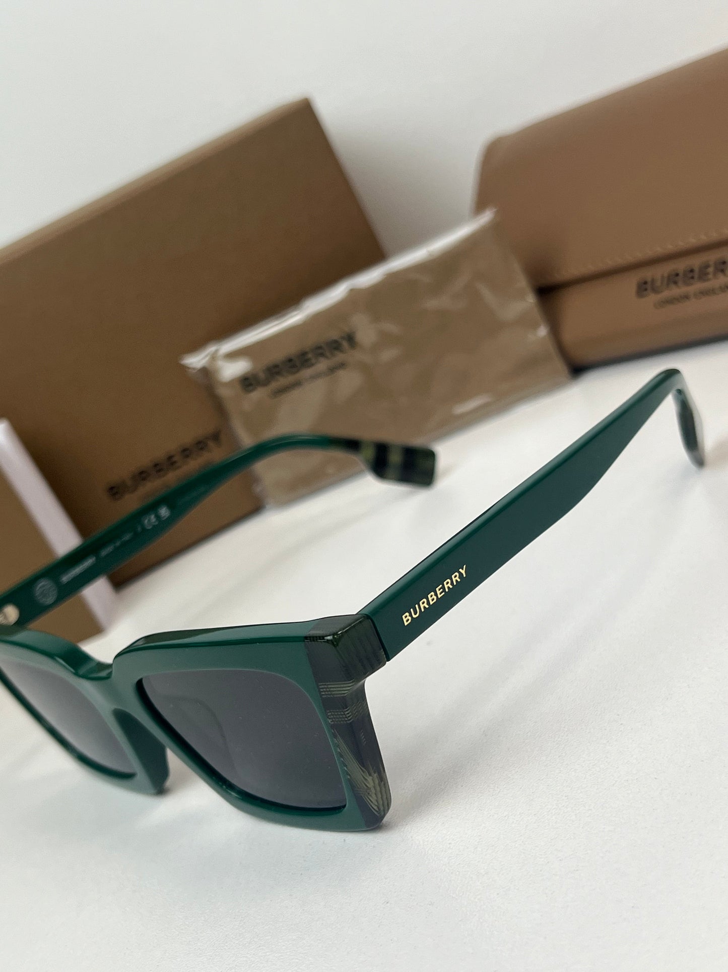 Burberry BE4392U Briar Sunglasses in Green Check