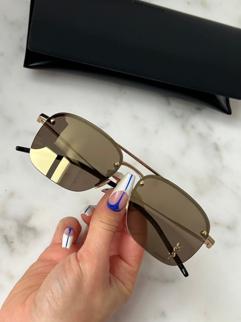 Saint Laurent SL309M Sunglasses in Bronze Mirror