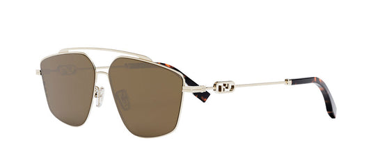 Fendi FE40079U O'Lock Aviator Sunglasses in Brown