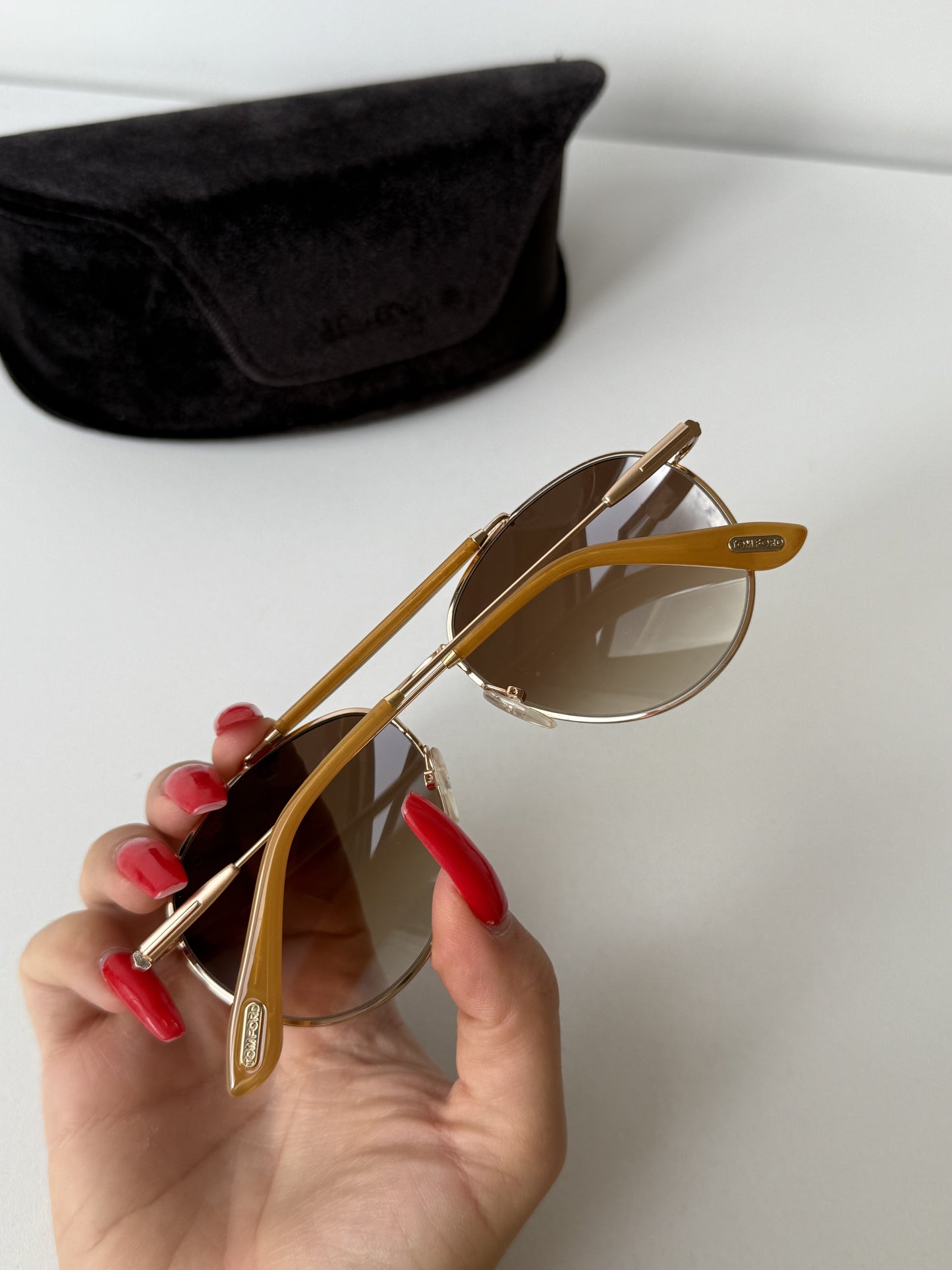 Tom Ford Colin FT0338 Round Sunglasses in Rose Gold Brown