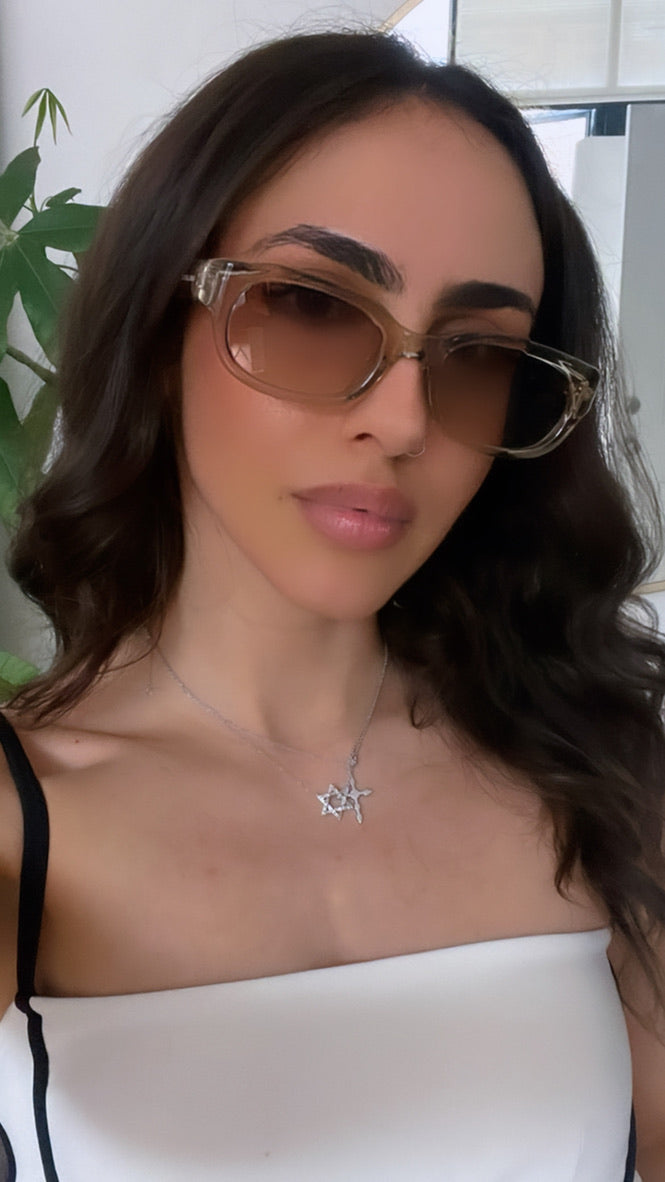 Saint Laurent SL642 Sunglasses in Beige