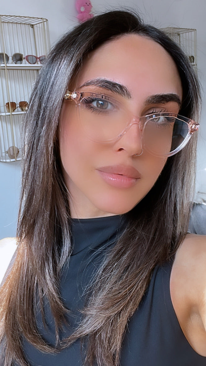 Gucci GG1179O Pink Transparent Eyeglasses Frames