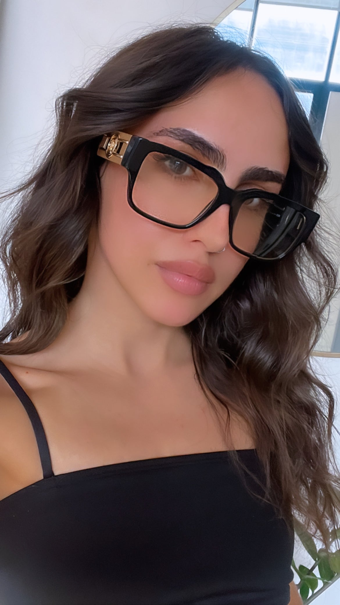 Versace VE3350 Black Thick Rim Unisex Frames