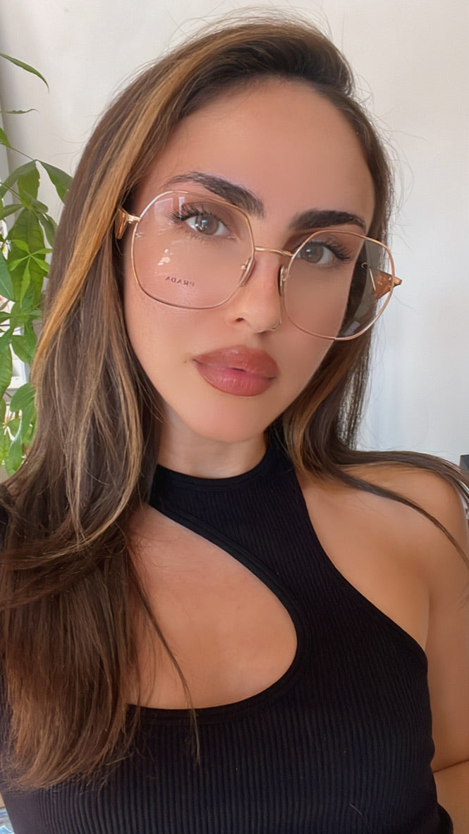 Prada PR59ZV Eyeglasses Frames in Rose Gold