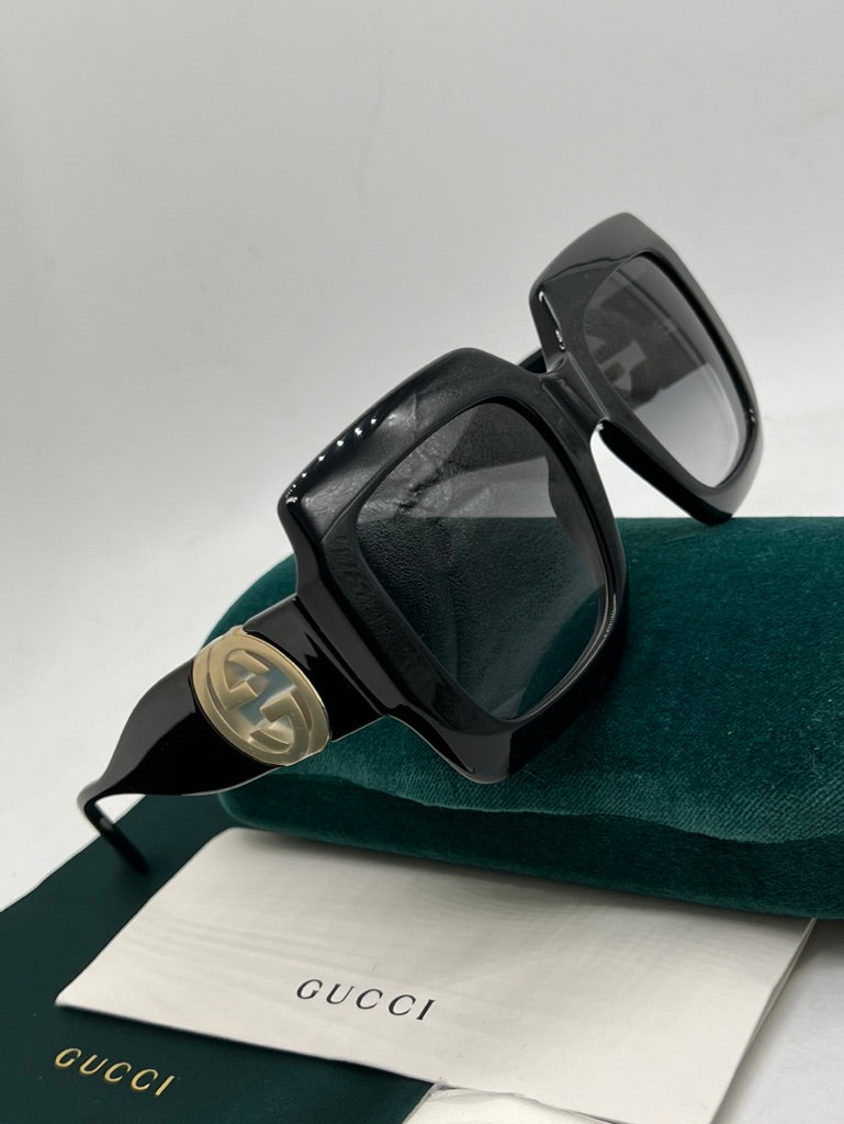 Gucci GG1022S Oversized Black Square Sunglasses