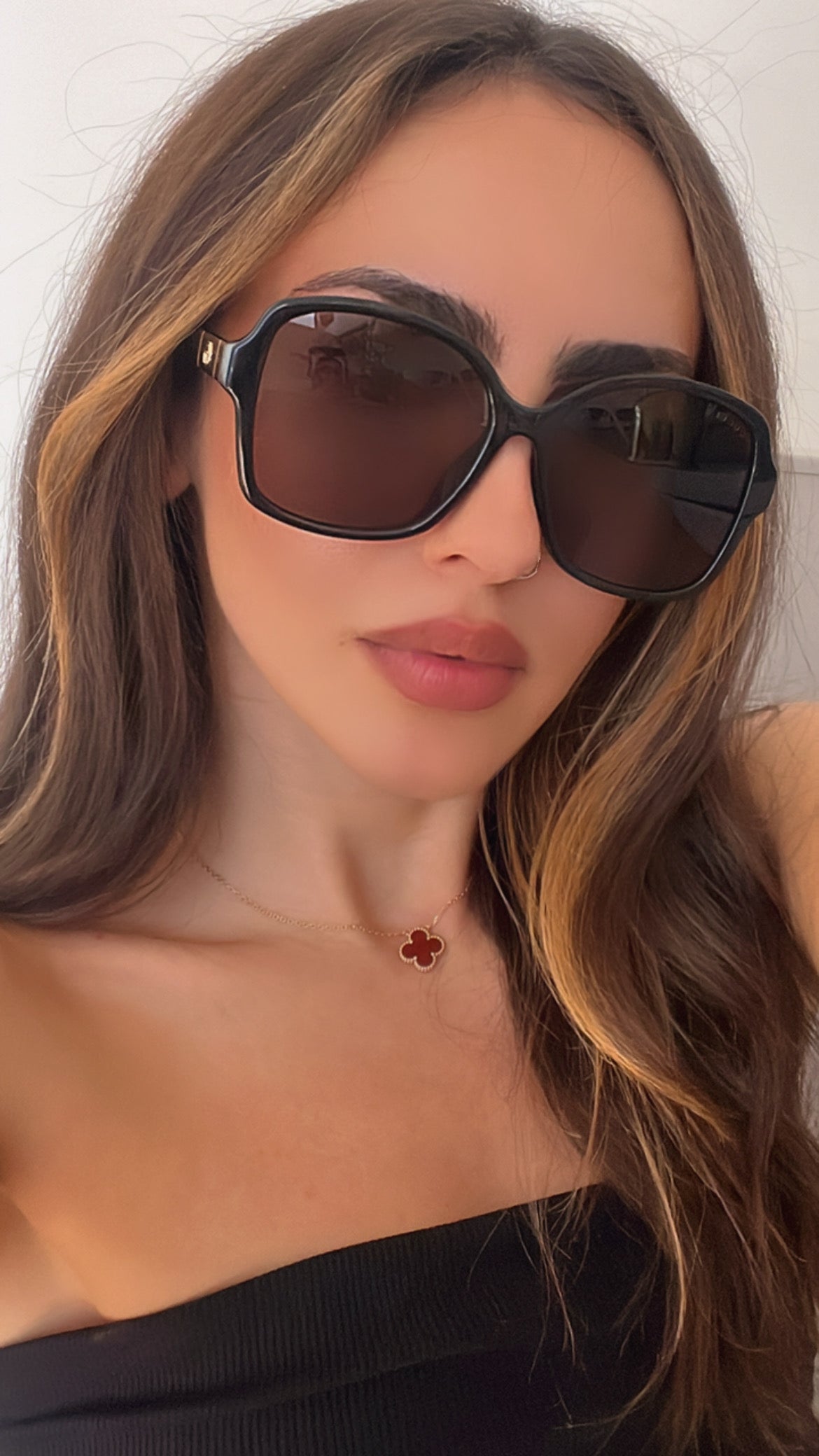 Gucci GG0765SA Marmont Logo Butterfly Sunglasses in Black