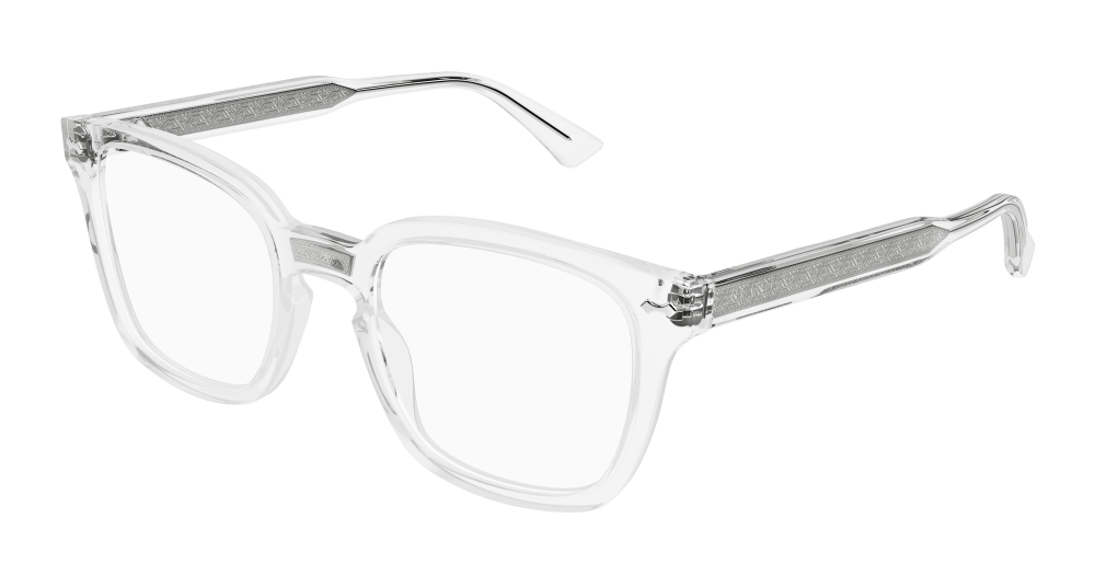 Gucci GG0184O Clear Silver Square Frames