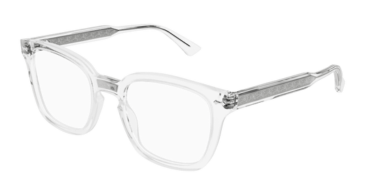 Gucci GG0184O Clear Silver Square Frames