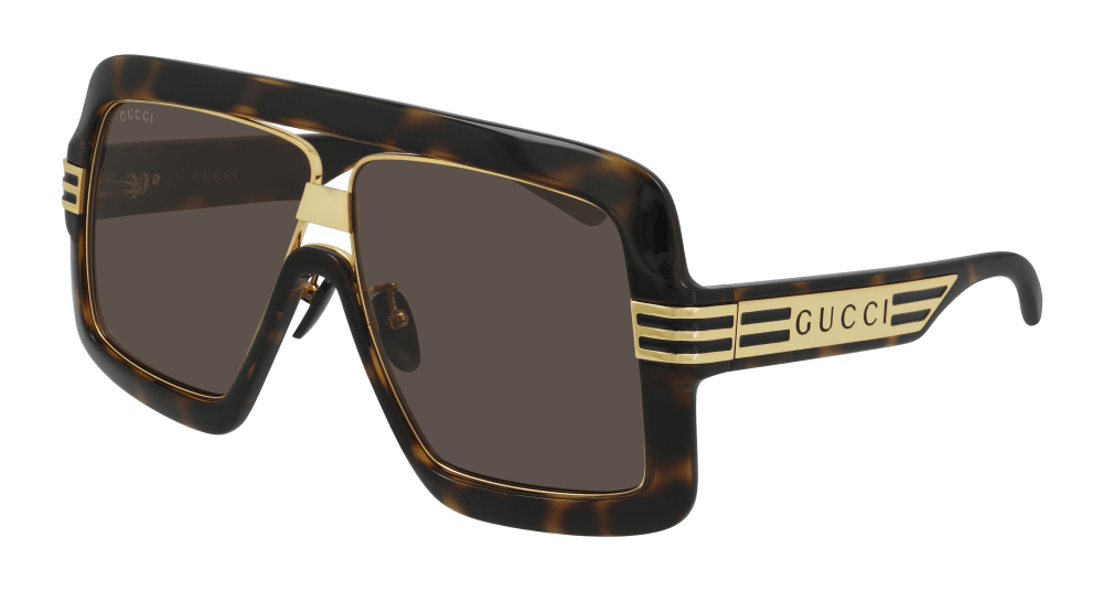 Gucci GG0900S Oversized Aviator Sunglasses in Brown