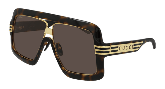 Gucci GG0900S Oversized Aviator Sunglasses in Brown