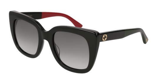 Gucci GG0163S Black Squared Cat Eye Sunglasses
